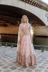Blush Pink Crystals Lehenga Set