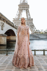 Blush Pink Crystals Lehenga Set