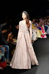 Blush pink 3D hand embellished Jacket set