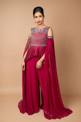 Flared palazzo pants set