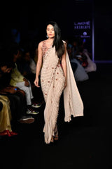 Blush Pink Pre Draped Saree