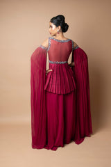 Flared palazzo pants set