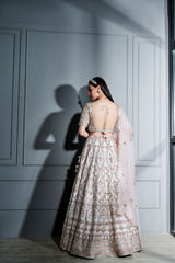 Ivory & Blush pink floral lehenga set
