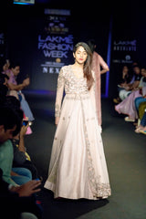 Blush pink 3D hand embellished Jacket set