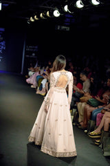 Blush pink 3D hand embellished Jacket set