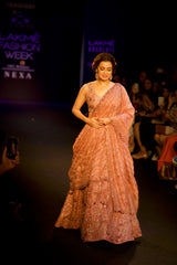 Ash rose 3D embroidered Lehenga set