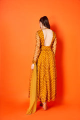 Mustard Chevron Anarkali