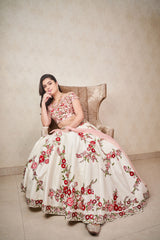 Ivory Floral Lehenga