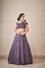 Ash grey Lehenga