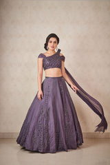 Ash grey Lehenga