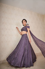 Ash grey Lehenga