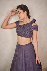 Ash grey Lehenga