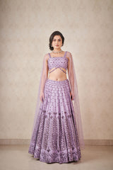 Lavender Crystals Lehenga