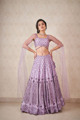 Lavender Crystals Lehenga