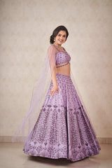 Lavender Crystals Lehenga
