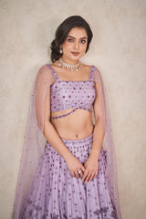 Lavender Crystals Lehenga