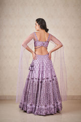 Lavender Crystals Lehenga