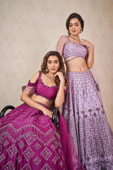 Lavender Crystals Lehenga