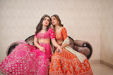 Rust Zardosi Lehenga