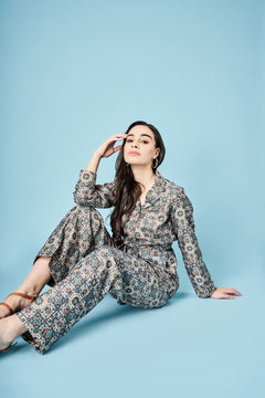 Teel blue pant set